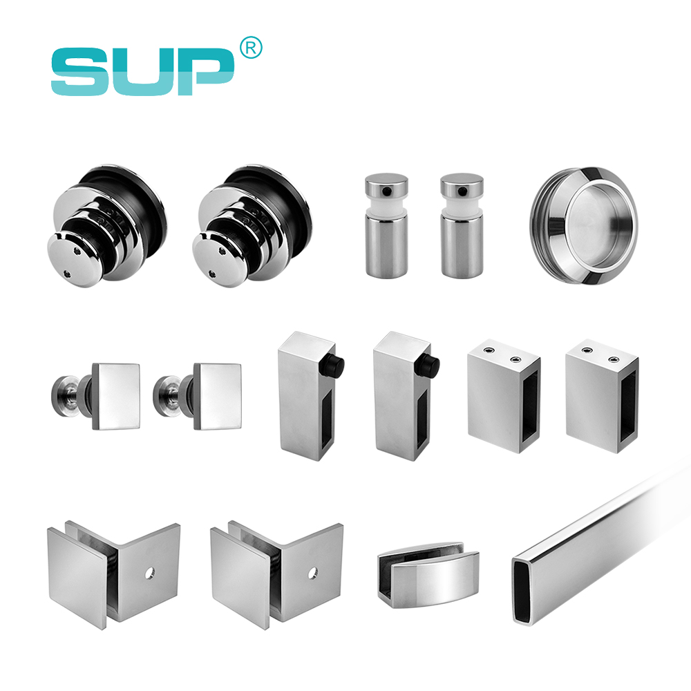 Rustfrit stål hardware CRL skydeglas brusedør hardware Guangdong Jiangmen fabrik USA standard SR602-sæt